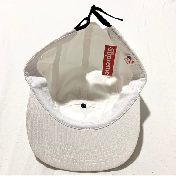 SUPREME White Snap Button Pocket Camp Cap - Picture 4 of 5